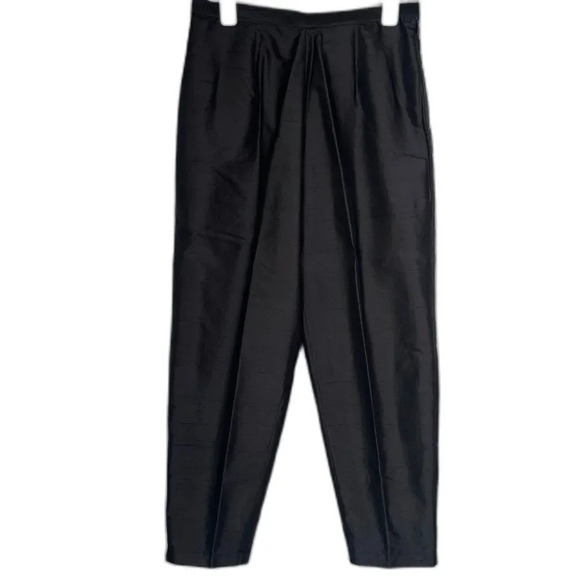 Silk Lore NWT Black Dressy 100% Silk Y2k Evening Dress Pants Size 14 - Picture 1 of 10